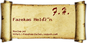 Fazekas Helén névjegykártya